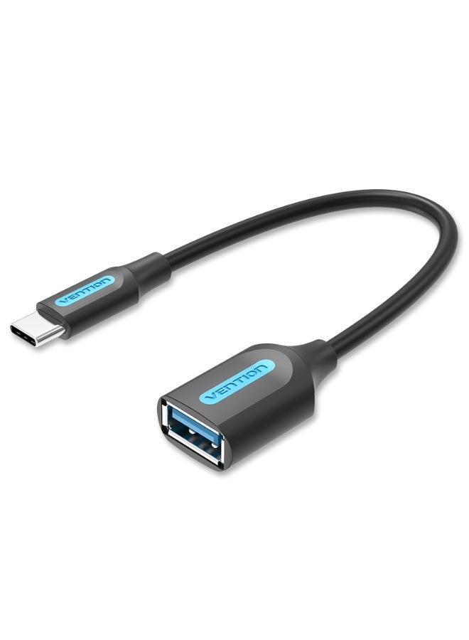 VENTION USB 3.1(Gen 1) C Male to A Female OTG Cable 0.15M Black PVC Type Model # CCVBB - Image 1