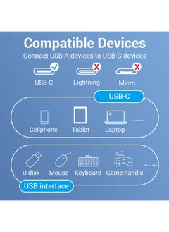 VENTION VENTION USB 3.1(Gen 1) C Male to A Female OTG Cable 0.15M Black PVC Type Model # CCVBB  - Image 3