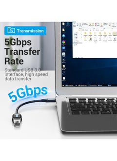 VENTION VENTION USB 3.1(Gen 1) C Male to A Female OTG Cable 0.15M Black PVC Type Model # CCVBB  - Image 4