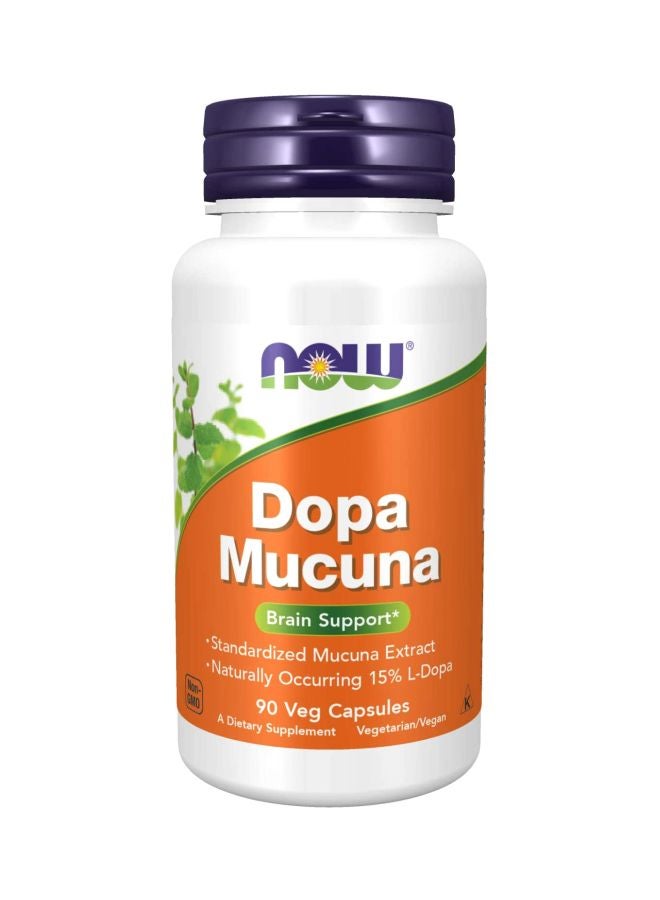 Now Foods Dopa Mucuna, Brain Support, 90 Veg Capsules - Image 1