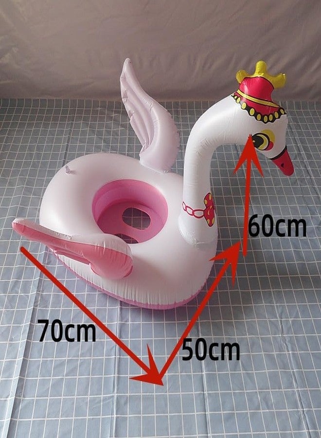 ARUP عوامة سباحة للأطفال قابلة للنفخ على شكل بجعة زرقاء صيفية من ARUP، مزودة بمقعد، من المستلزمات الأساسية لحفلات حمام السباحة. - Image 4