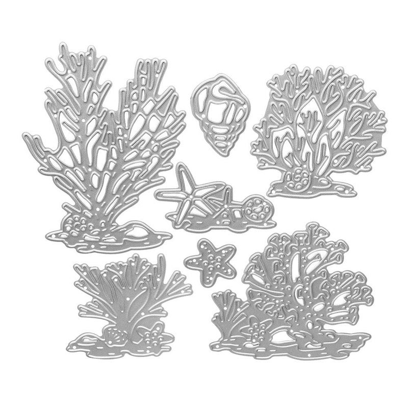 ABTOLS Metal Beach Shell Starfish Conch Coral Cutting Dies Ocean Life Die Cuts Embossing Stencils Template Mould for Card Scrapbooking and DIY Craft