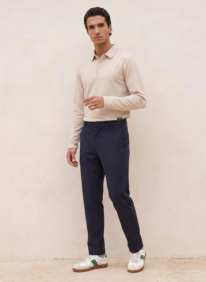 لاف بنجولين Knitted Sweatshirt with Polo Collar