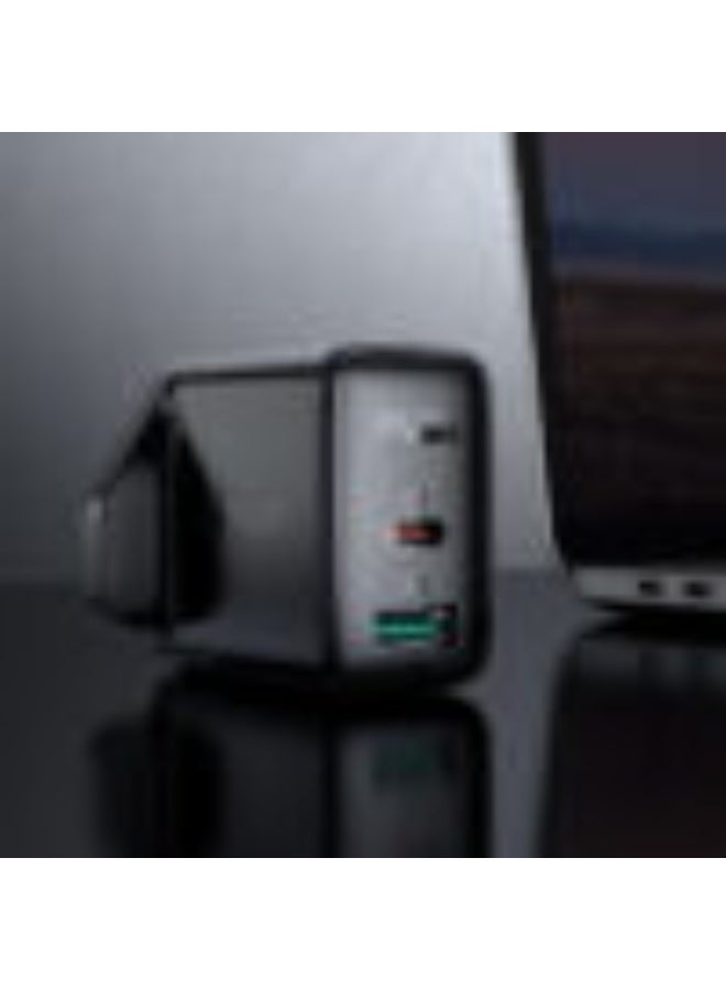 ACEFAST Fast Wall Charger A8 PD32W, Dual Port Charger 1 USB-C & 1 USB-A, UK plug, Smart Output, support for PD3.0 / for PPS / for QC4+ / for QC3.0 - Black - Image 4