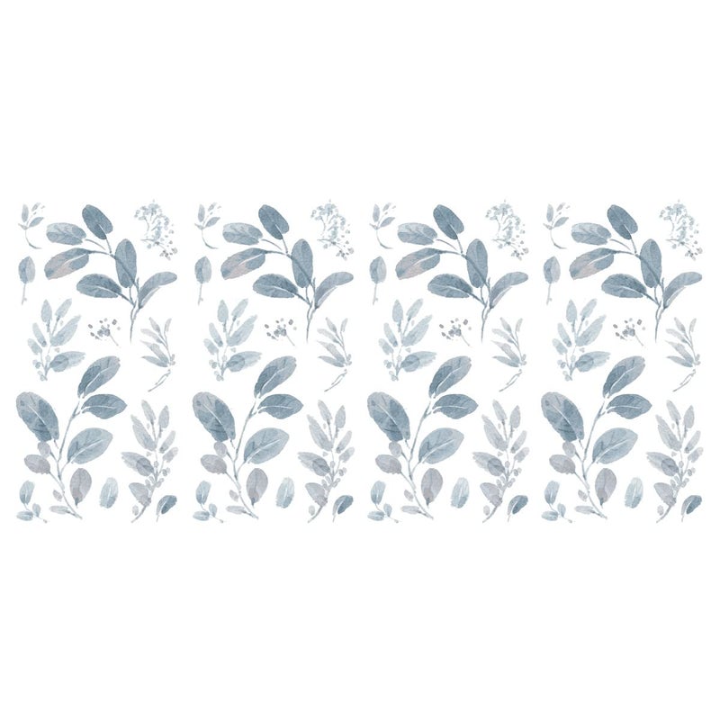 RoomMates RMK5154SCS Dancing Leaves Peel and Stick Wall Decals   Blue - Image 1