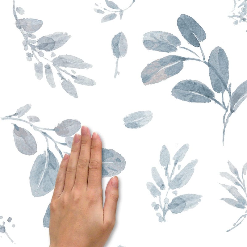 RoomMates RMK5154SCS Dancing Leaves Peel and Stick Wall Decals   Blue - Image 3
