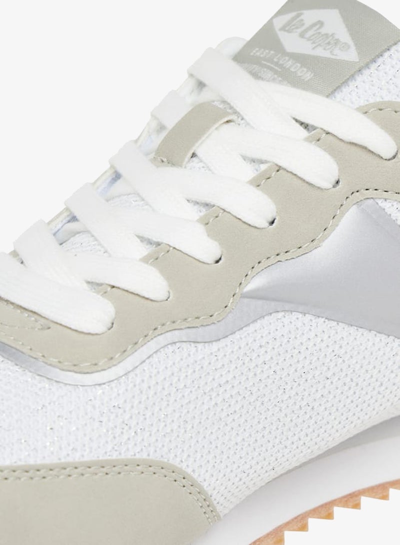 Lee Cooper Women's Panelled Sneakers with Lace-Up Closure - Image 4