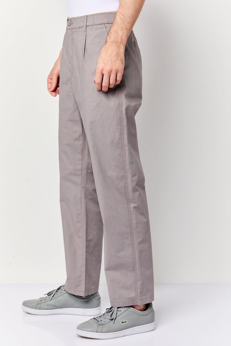Celio Men Regular Fit Solid Stretchable Chino Pants, Grey - Image 3