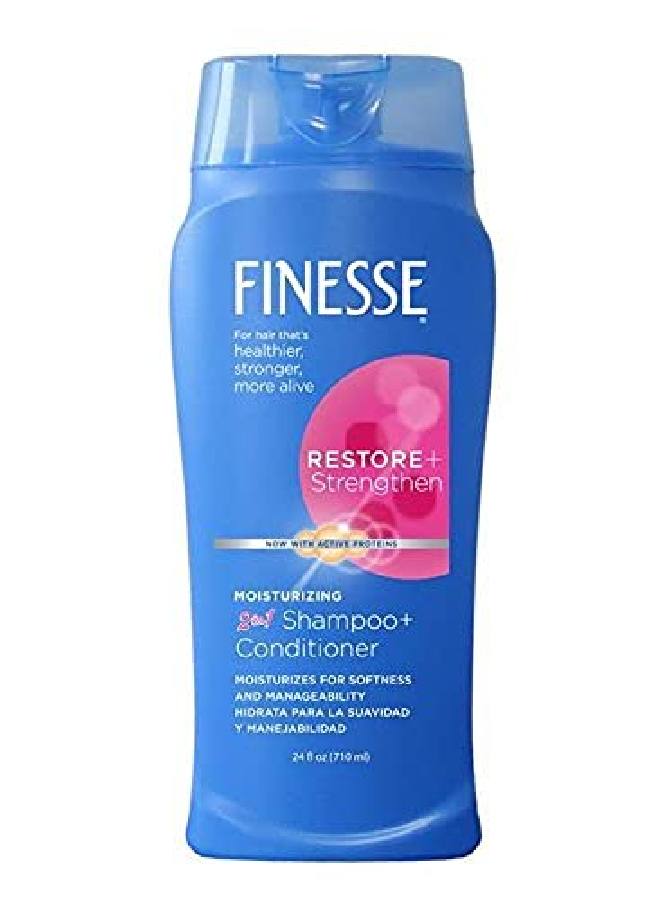 FINESSE Moisturizing 2 In 1 Shampoo 24 Ounce (Pack Of 6) - Image 2