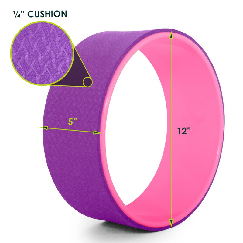 ProsourceFit Yoga Wheel Prop 12” for Improving Yoga Poses, Backbends, Flexibility, Balance, Stretching, Relaxation - Image 3