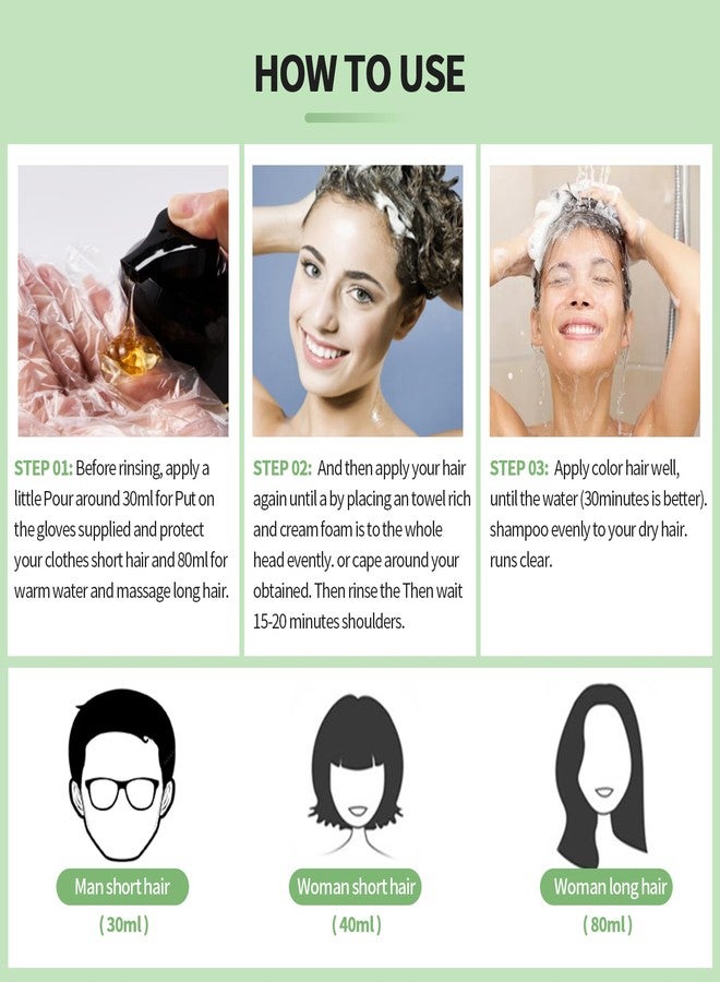 leorx Hair Dye shampoo, Chestnut Brown 3 In 1 Color Shampoo Instant Herbal Coloring Shampoo Refresh Hair For Women&Men - Tintes Para El Cabello Profesional - Image 5