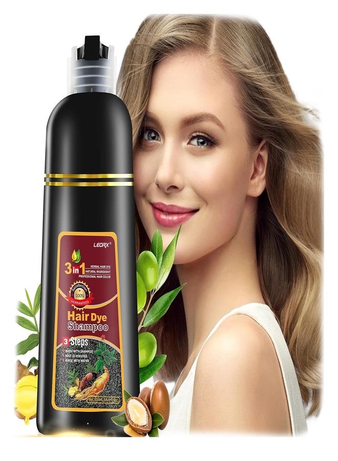 leorx Hair Dye shampoo, Chestnut Brown 3 In 1 Color Shampoo Instant Herbal Coloring Shampoo Refresh Hair For Women&Men - Tintes Para El Cabello Profesional - Image 1