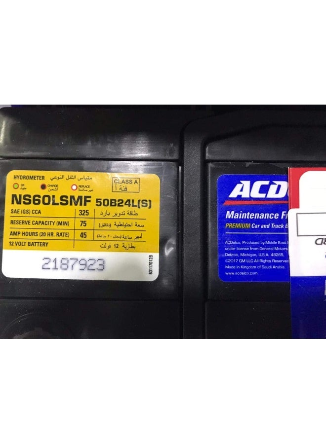 AC Delco Car Battery 12V 45AH NS60LS - Image 5