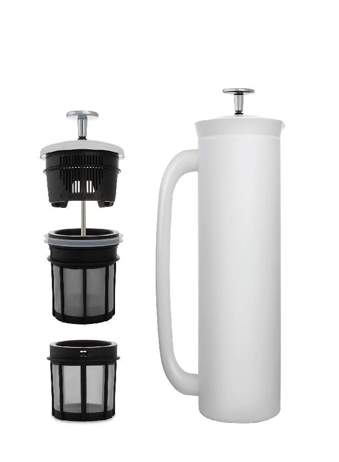 Espro ESPRO - P7 French Press - Double Walled Stainless Steel Insulated Coffee and Tea Maker with Micro-Filter, Keep Drinks Hot for Hours, Perfect for Home or Travel (Matte White, 18 Ounce)  - Image 1