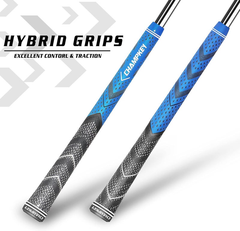 Champkey Golf Grips 13 Pack | Come with Solvent,15 Tapes,Vise Clamp and Hook Blade | All Weather Control and High Feedback Golf Club Grips - Image 2