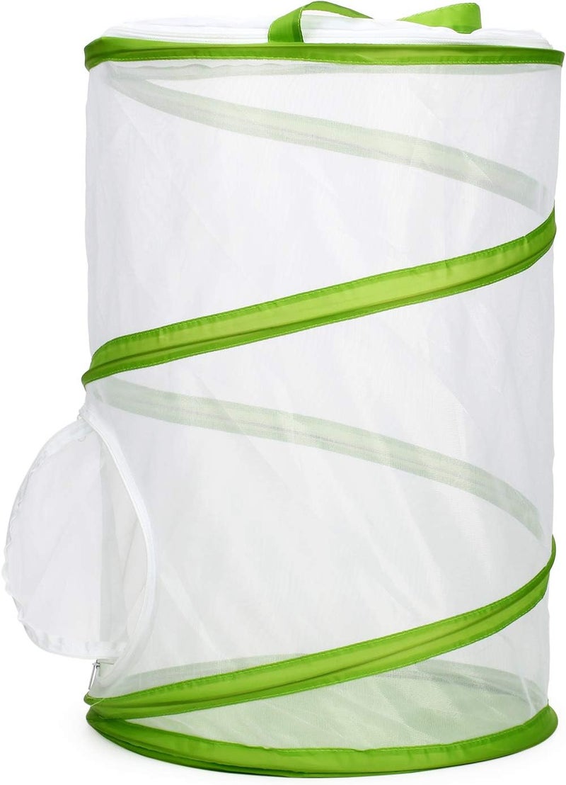 RESTCLOUD 20" Large Butterfly Habitat, Giant Collapsible Insect Mesh Cage Terrarium Pop-up 12" x 20" Tall - Image 4