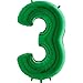 GRABO Giant Green Number 3 Balloon Decoration Party Supplies - Image 3