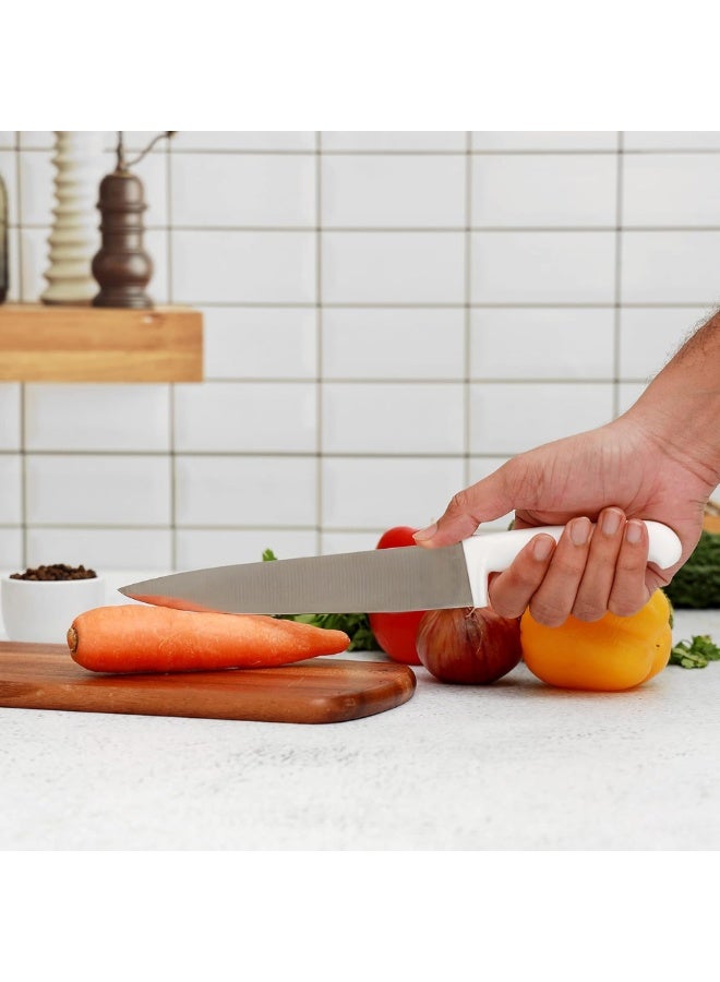 KNIFE Stainless Steel Chef Knife – Professional Kitchen Knife with White Handle – Sharp, Durable, Rust-Resistant Blade for Home & Restaurant Use - Image 4