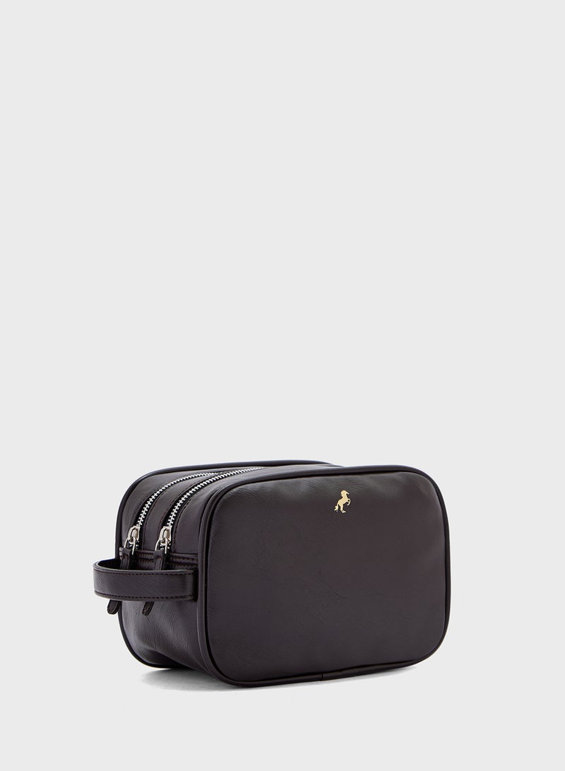 Robert Wood Dual Compartment Travel Kit Wash Bag - Image 4