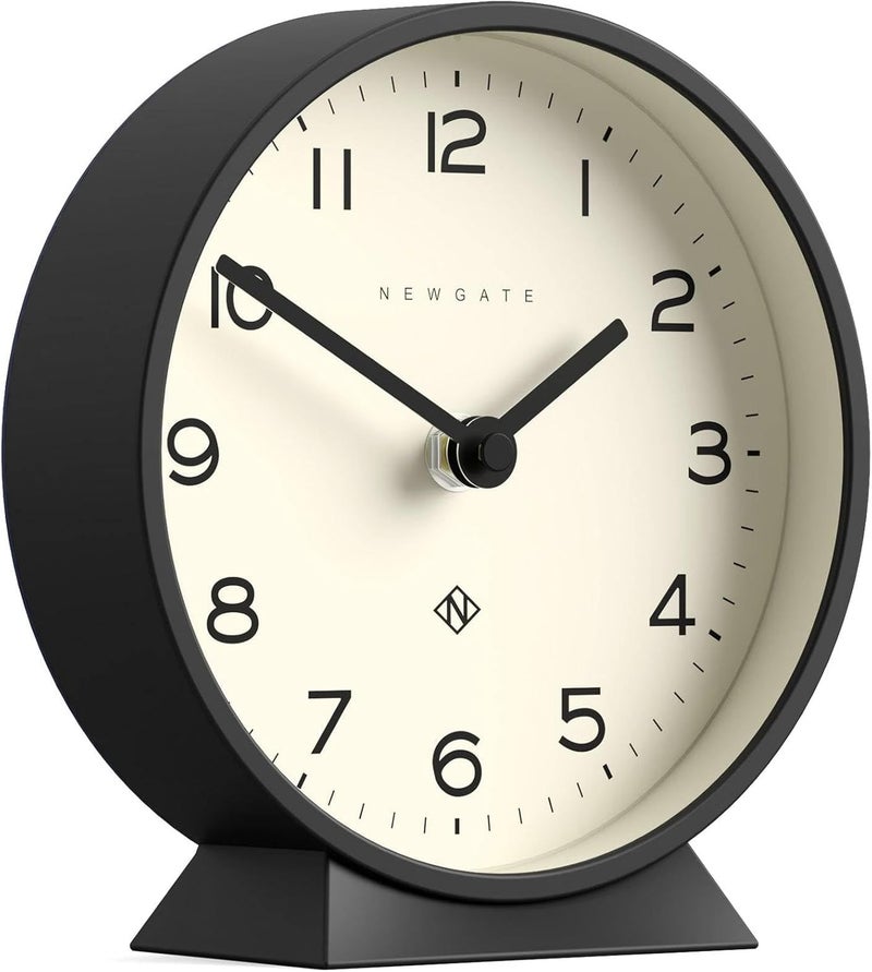 NEWGATE ® M Mantel Echo Desk Clock | Modern Round Design | Black | Easy to Read Numbers | Contemporary Style for Desk, Table, Shelf or Bedside - Image 2