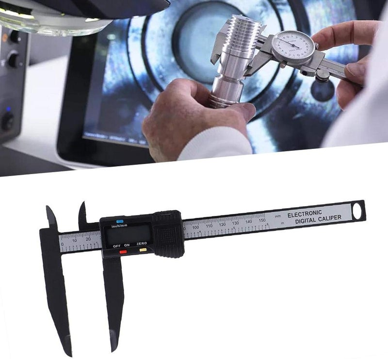 كلاراكو أداة قياس إلكترونية، فرجار فيرنييه، فرجار رقمي إلكتروني 150 مم/300 مم، فرجار رقمي محمول للمنزل الزراعي (فرجار كربوني طويل الفك 150 مم) - Image 2