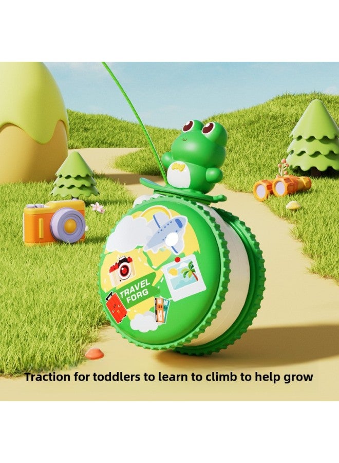 Children's Cute Fun Toys Back To Force Rotating Tumbler Baby Guide Head Up To Learn To Climb Baby Novelty Toys Cross Border-Color:Green Frog - Image 3