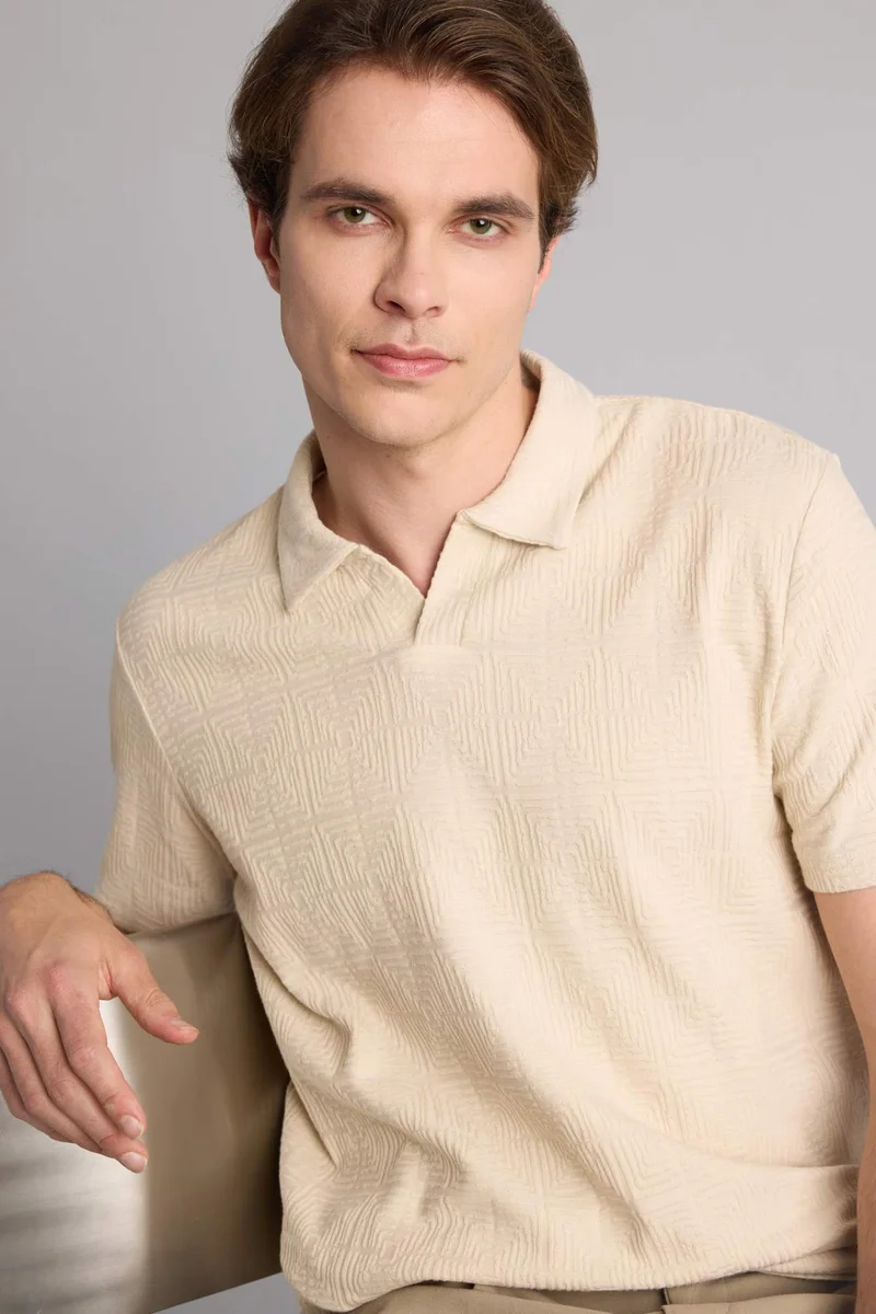 ديفاكتو Regular Fit Short Sleeve Polo T-Shirt