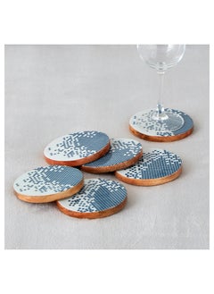 Home Box Artisan 6-Piece Wooden Coaster Set 10x10 cm  - Image 1