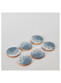 Home Box Artisan 6-Piece Wooden Coaster Set 10x10 cm  - Image 5