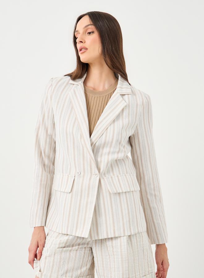 Styli Regular Fit Striped Blazer - Image 4