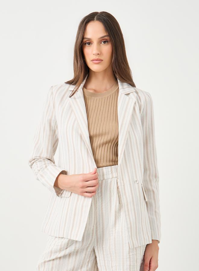Styli Regular Fit Striped Blazer - Image 3
