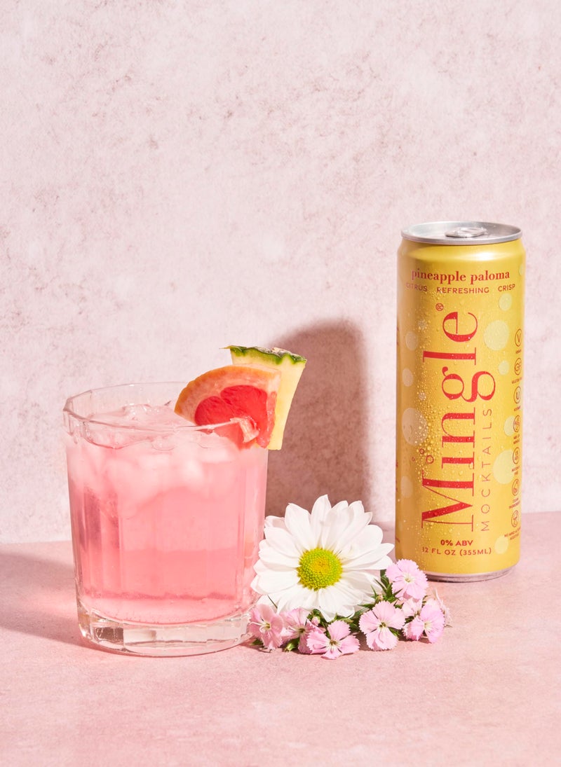 Mingle Mocktails Pineapple Paloma, Premium Non-Alcoholic Drinks, Tangy and Sweet Pre-Mixed Drinks, Healthy Alternatives, Canned Mocktails, 12 fl. oz. Cans, Pack of 12 - Image 3