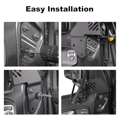 JWWY for Jeep JL Front Door Cup Holder Drink Holder on Driver's Left Side Beverage Rack for 2018-2025+ Jeep Wrangler JL JLU & Gladiator JT 4xe Interior Accessories Alloy - Image 3