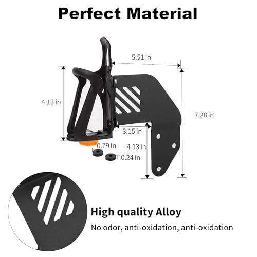 JWWY for Jeep JL Front Door Cup Holder Drink Holder on Driver's Left Side Beverage Rack for 2018-2025+ Jeep Wrangler JL JLU & Gladiator JT 4xe Interior Accessories Alloy - Image 4