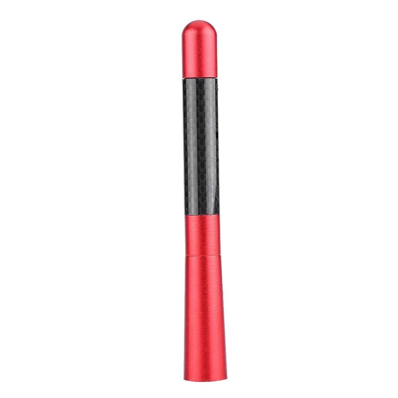 Red Carbon Fiber Short Car Antenna 12cm Universal Aluminum Alloy Easy Installation - Image 5