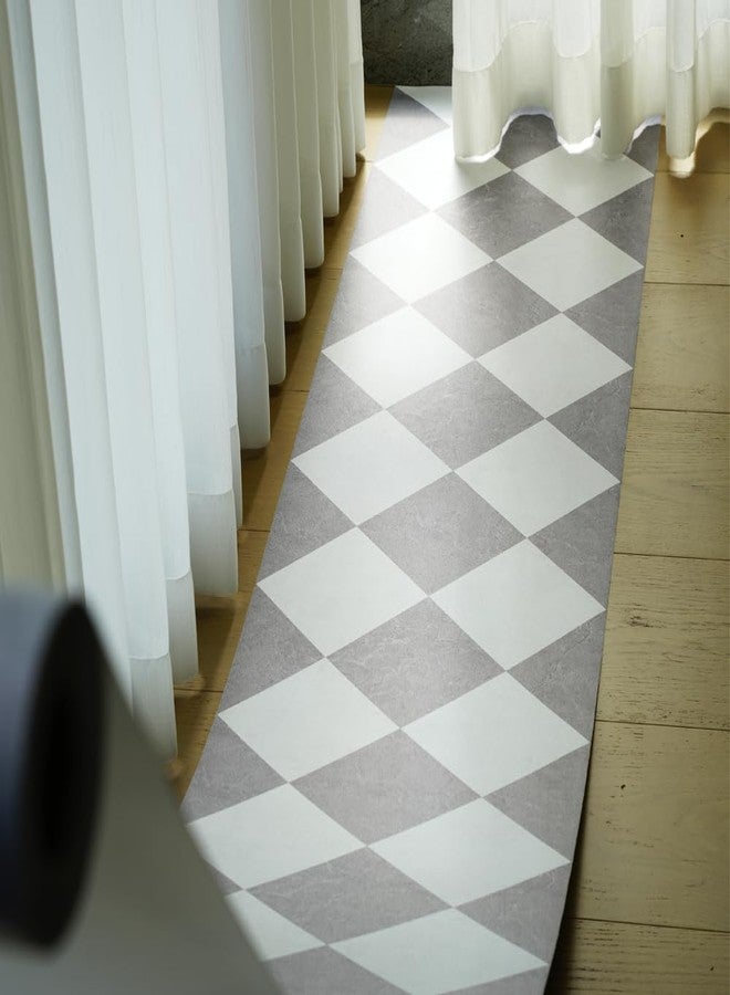 auxua Grey Vinyl Marble Flooring Roll - Small Size (15.7” x 6.56ft) for 8.61 sq.ft Coverage, Seamless Grain Match, Hassle-Free Peel & Stick Tile Application, Ideal for Kitchens & Bathrooms - Image 2