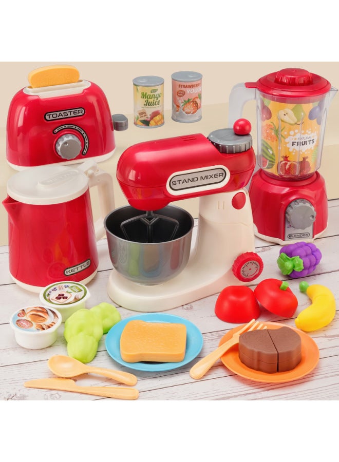 Kitchen Toys Suit Children's Simulation Small Household Appliances Cooking Kitchenware Kindergarten Play House Baby Cooking 3 To 6 Years Old-Color:Rice Cooker Set Of 18 gift Box】 - Image 5