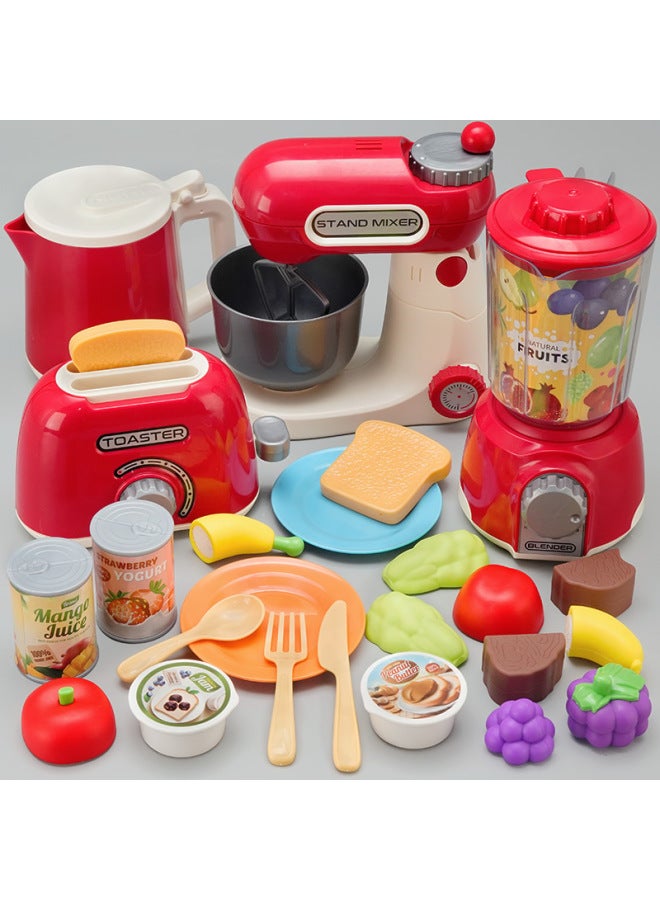 Kitchen Toys Suit Children's Simulation Small Household Appliances Cooking Kitchenware Kindergarten Play House Baby Cooking 3 To 6 Years Old-Color:Rice Cooker Set Of 18 gift Box】 - Image 2