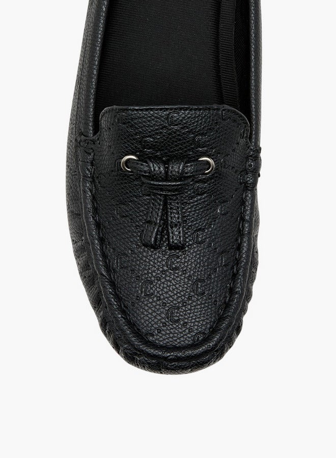Le Confort Monogram Embossed Moccasins with Wedge Heels  - Image 4