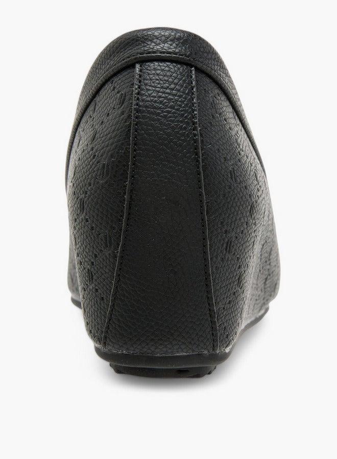 Le Confort Monogram Embossed Moccasins with Wedge Heels - Image 5