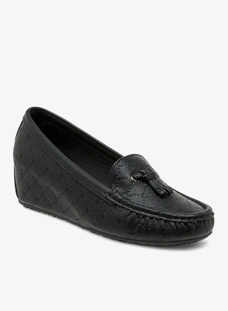 لو كونفورت مونوجرام موكاسين بكعب إسفين