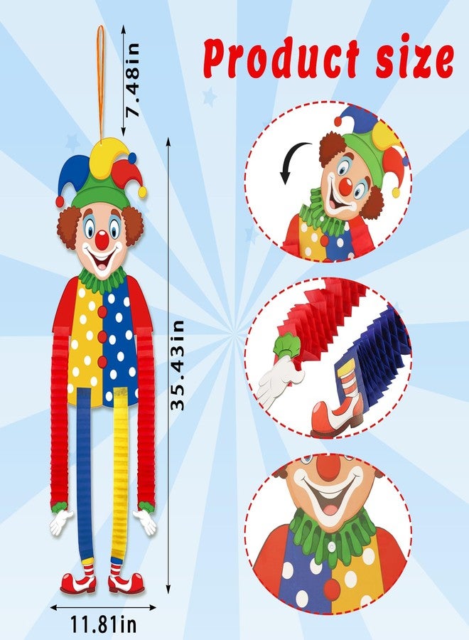 ALIBBON 2 Pieces Circus Carnival Hanging Decorations - Clown Performer Hanging Decor for Carnival Party Favors & Circus Theme Birthday Party Supplies - Image 3