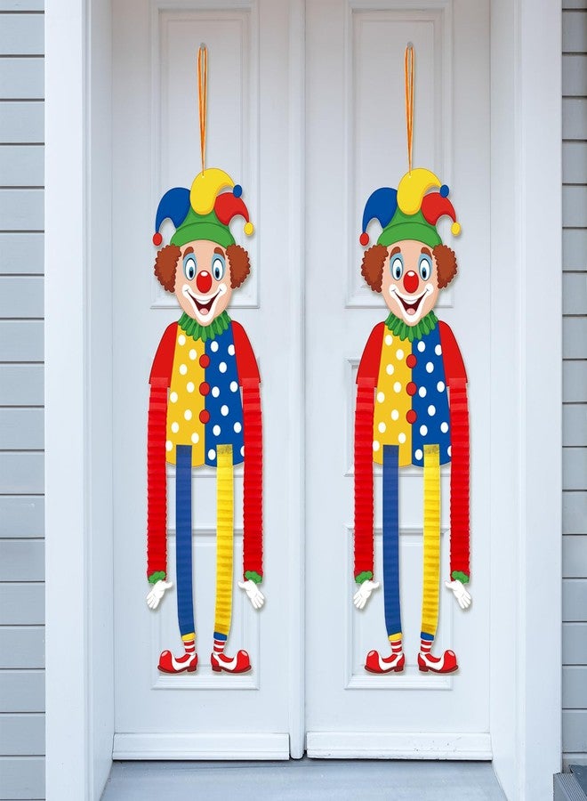 ALIBBON 2 Pieces Circus Carnival Hanging Decorations - Clown Performer Hanging Decor for Carnival Party Favors & Circus Theme Birthday Party Supplies - Image 2