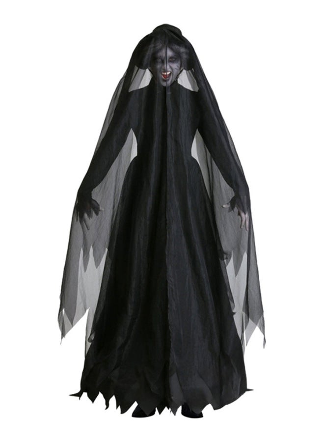 Black Cape - Black Swan Performance Cape - 1811 - Stage Costume, Dark Style Cape, Dance Performance, Cosplay Party, Evening Gown Cape - Image 4