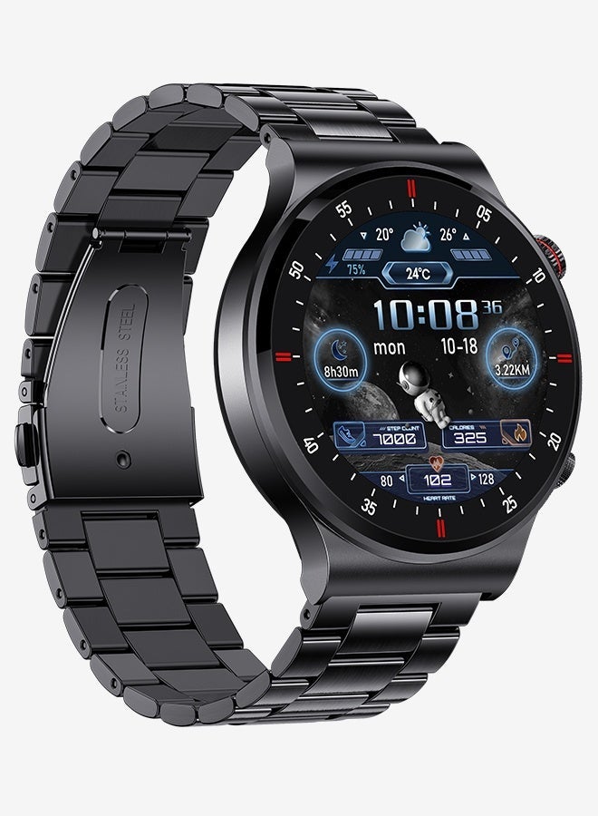 LIGE Top Brand Fashion premium Smartwatch 1.39-Inch HD Screen 360*360px ,Multiple Sports Modes ,Online Wireless Calling ,Sleep Monitoring ,IP67 Waterproof Stainless Steel 290mAh Large Battery Capacity Mens Wristwatches Gifts Black - Image 3