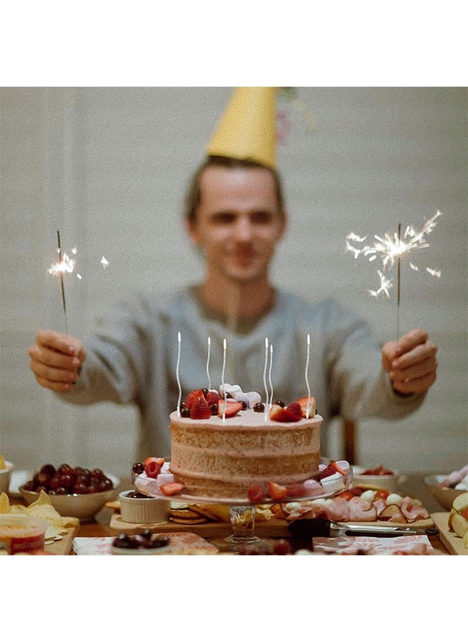 Beyond 12 Silver Curved Birthday Candles | Eid/Dubai Party Decor | Eco-Friendly & Photogenic  - Image 3