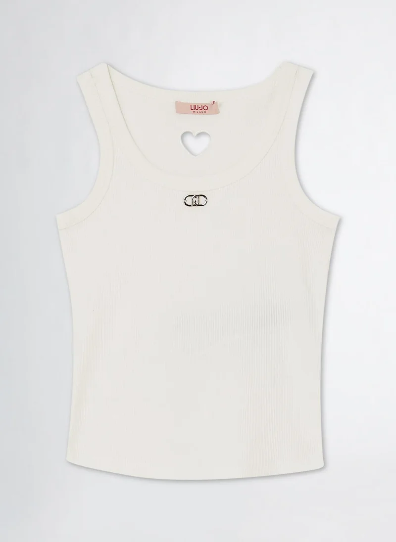 Liu Jo Rib-Knit Cotton Top