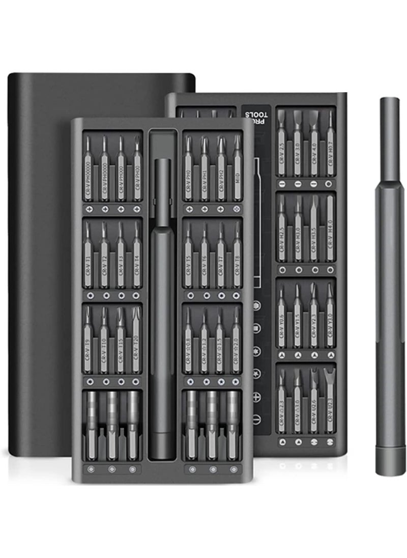 Arabest Precision Screwdriver Set 63 In 1 Magnetic Driver Bits Small Mini Pocket Screwdriver Tool Band Aluminum Case Repair Kit For Electronics Smartphone Watch Glasses  - Image 1