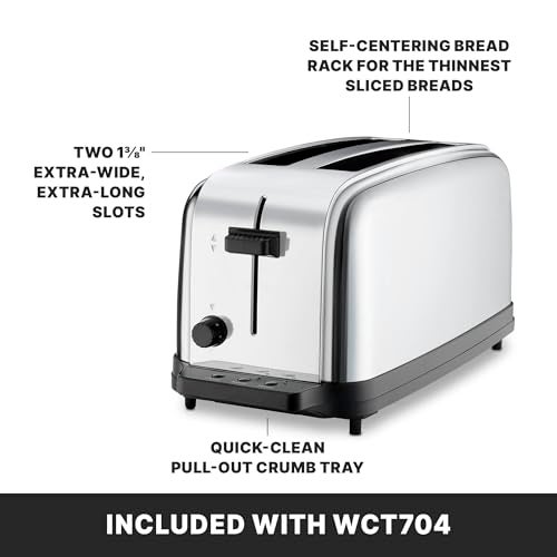 Waring Commercial WCT704 4 Slice Extra Long Slot Light Duty Pop-Up Toaster, 120V, 5-15 Phase Plug - Image 5