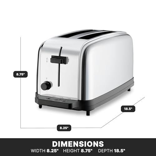Waring Commercial WCT704 4 Slice Extra Long Slot Light Duty Pop-Up Toaster, 120V, 5-15 Phase Plug - Image 3